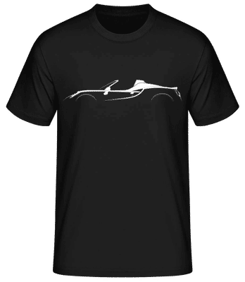 'Alfa Romeo 4C Spider' Silhouette - Männer Basic T-Shirt - Schwarz - Vorne