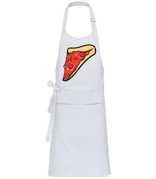 Aperçu: Morceau De Pizza - Tablier professionnel - Blanc - Devant