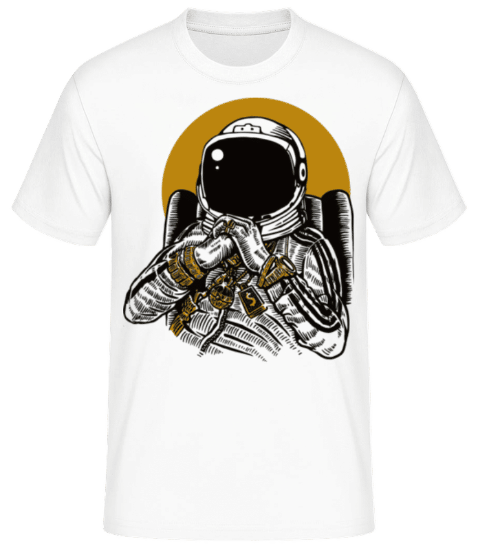 Vorschau: Space Dee Jay - Männer Basic T-Shirt - Weiß - Vorne