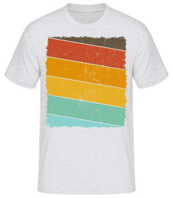 Retro Background Rectangle 3 - Men's Basic T-Shirt - Heather grey - Front
