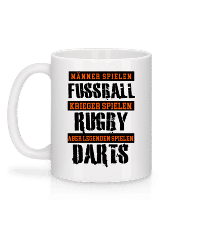 Legenden Spielen Darts - Tasse - Weiß - Hinten