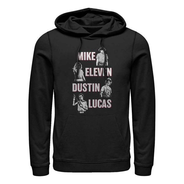 Vorschau: Netflix - Stranger Things - Skupina Cast Characteristic - Unisex Hoodie - Schwarz - Vorne