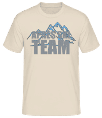 Tím Après Ski - Pánske basic tričko - Krémová - Predné