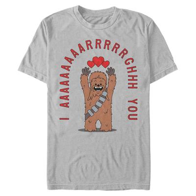 Star Wars - Chewbacca Chewie Arrgghs You - Valentine's Day - Men's T-Shirt - ash_grey - Front