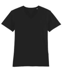 Männer Bio T-Shirt V-Ausschnitt Stanley Stella - Schwarz - Vorne