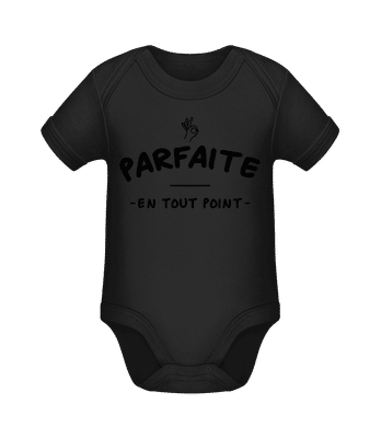 Parfaite En Tout Point - Body manches courtes bio - Noir - Devant
