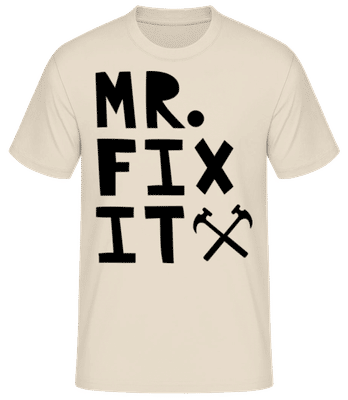 Mr Fix It - Men's Basic T-Shirt - Cream - Front