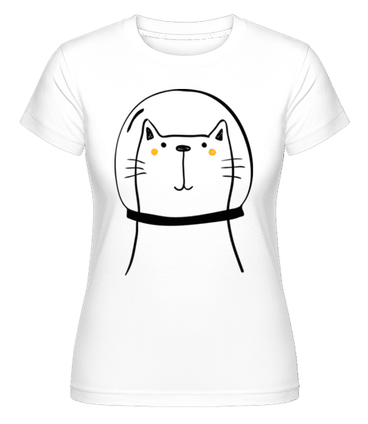 Aperçu: Chat De L'Espace -  T-shirt Shirtinator femme - Blanc - Devant
