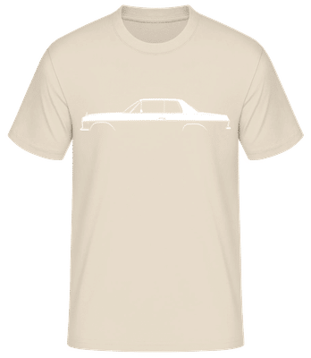 'Mercedes-Benz 280 C (W114)' Silhouette - Männer Basic T-Shirt - Creme - Vorne