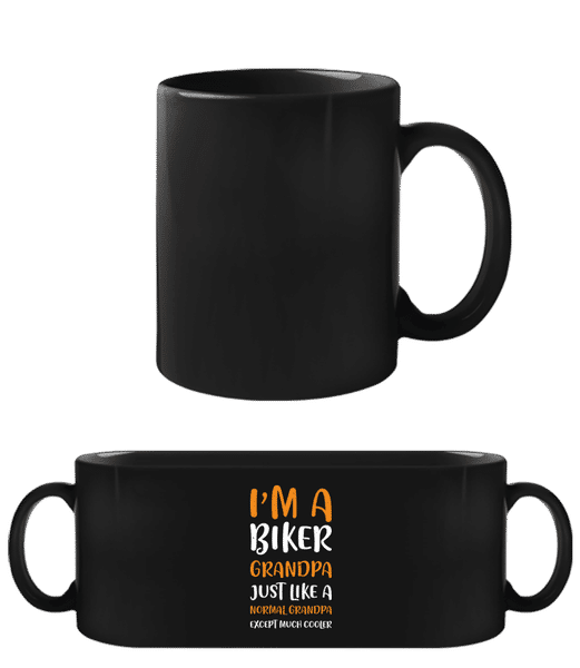 Aperçu: I'm Biker Grandpa - Tasse Noire - Noir - Devant
