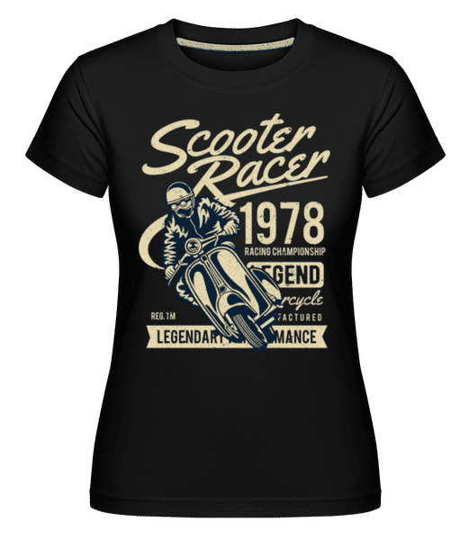 Preview: Scooter Racer -  Shirtinator Women's T-Shirt - Black - Front