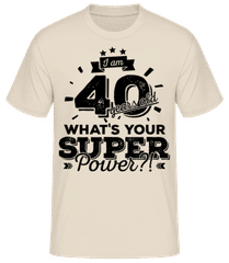 40 Years Super Power · Camiseta básica para hombre