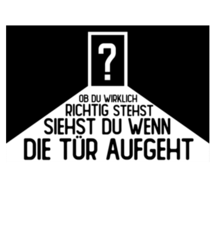 Vorschau: Ob Du Wirklich Richtig Stehst - Fußmatte - Weiß - Vorne
