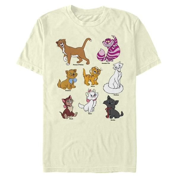 Aperçu: Disney Classics - Mickey Mouse - Skupina Disney Cats Grid - Homme T-shirt - Crème - Devant