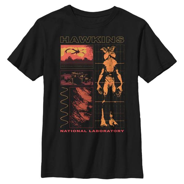 Aperçu: Netflix - Stranger Things - Demogorgon Hawkins Lab - Enfant T-shirt - Noir - Devant