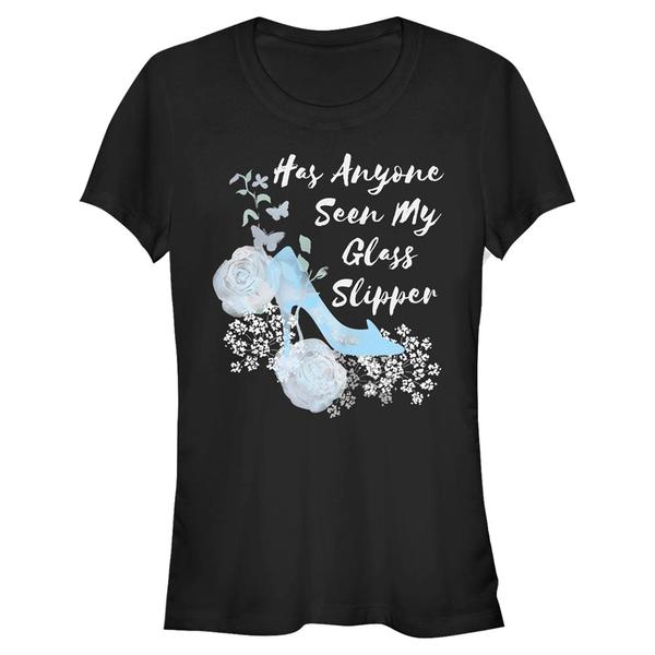Aperçu: Disney - Cendrillon - Text Seen My - Femme T-shirt - Noir - Devant
