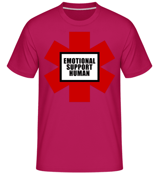 Aperçu: Emotional Support Human -  T-Shirt Shirtinator homme - Magenta - Devant