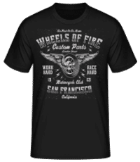Wheels Of Fire - Männer Basic T-Shirt - Schwarz - Vorne