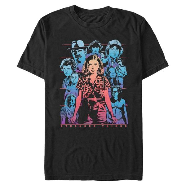 Aperçu: Netflix - Stranger Things - Skupina Populous Gaze - Homme T-shirt - Noir - Devant