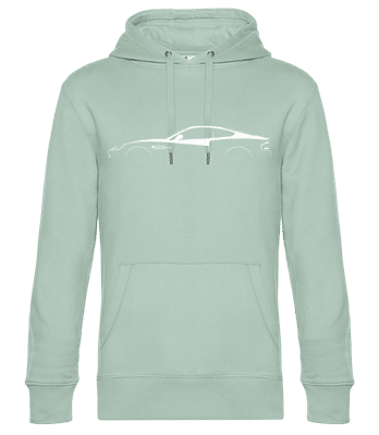 'Aston Martin Vanquish 2001' Silhouette - Men’s Standard Hoodie - Mint Green - Front