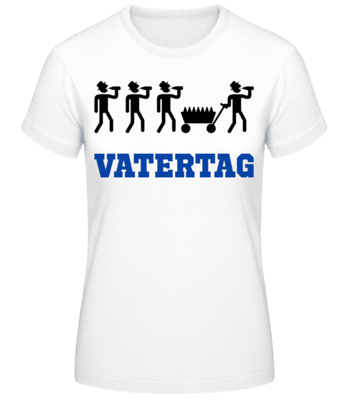 Vorschau: Vatertag Bollerwagen - Frauen T-Shirt B&C - Weiß - Vorne