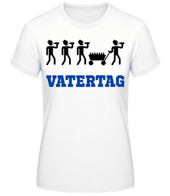 Vatertag Bollerwagen - Frauen T-Shirt B&C - Weiß - Vorne