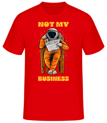 Astronaut Not My Business - Pánske basic tričko - Červená - Predné