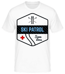 Ski Patrol Icon Hexagonal · Männer Basic T-Shirt