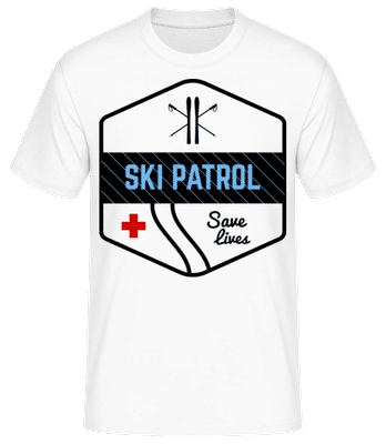 Ski Patrol Icon Hexagonal - Männer Basic T-Shirt - Weiß - Vorne