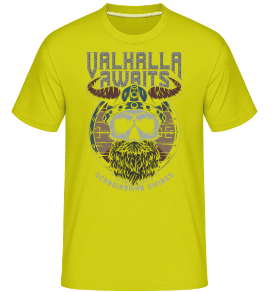 Preview: Scandinavian Vikings -  Shirtinator Men's T-Shirt - Lime - Front