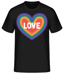 Love Rainbow Heart · Männer Basic T-Shirt