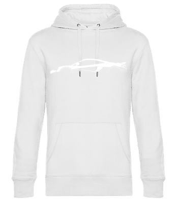'McLaren 600LT' Silhouette - Sweat à capuche standard homme - Blanc - Devant