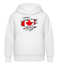Ripped Flag Canada - Sudadera con capucha para niños - Blanco - delante