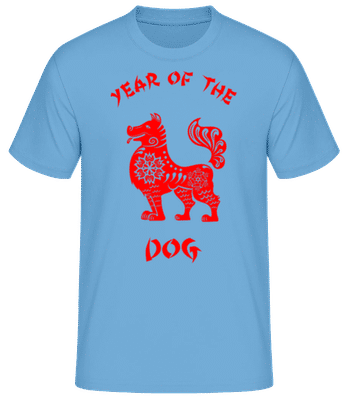 Chinese Zodiac Year Of The Dog - Camiseta básica para hombre - Azul claro - delante
