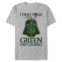 Star Wars - Darth Vader Vader Pinch - Día de San Patricio - Hombres Camiseta - Gris moteado - delante