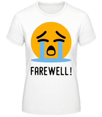 Farewell Crying Emoji - T-shirt femme B&C - Blanc - Devant