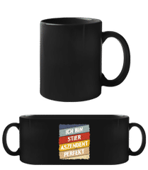 Stier Aszendent Perfekt Retro Stil · Schwarze Tasse