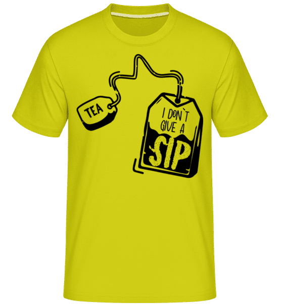 Preview: I Don`t Give A Sip -  Shirtinator Men's T-Shirt - Lime - Front Preview: I Don`t Give A Sip -  Shirtinator Men's T-Shirt - Lime - Front