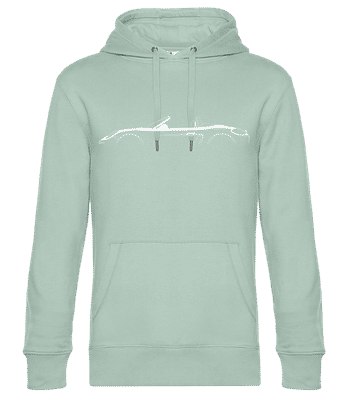 'Porsche Boxster 981' Silhouette - Sweat à capuche standard homme - Menthe verte - Devant