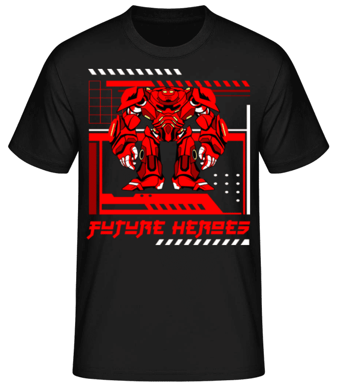 Vorschau: Future Heroes - Männer Basic T-Shirt - Schwarz - Vorne