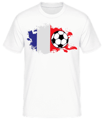 Französische Fahne Fußball Umriss · Männer Basic T-Shirt
