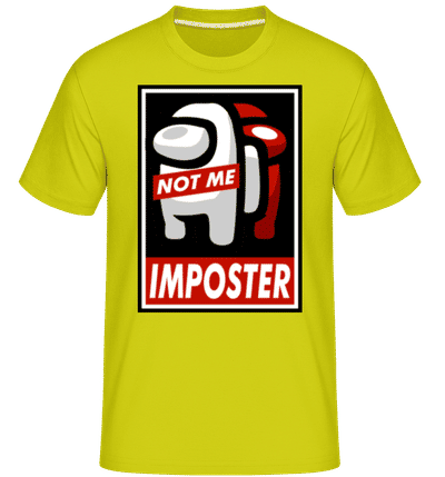 Imposter Among Us Tshirt Design -  Shirtinator Men's T-Shirt - Lime - Front