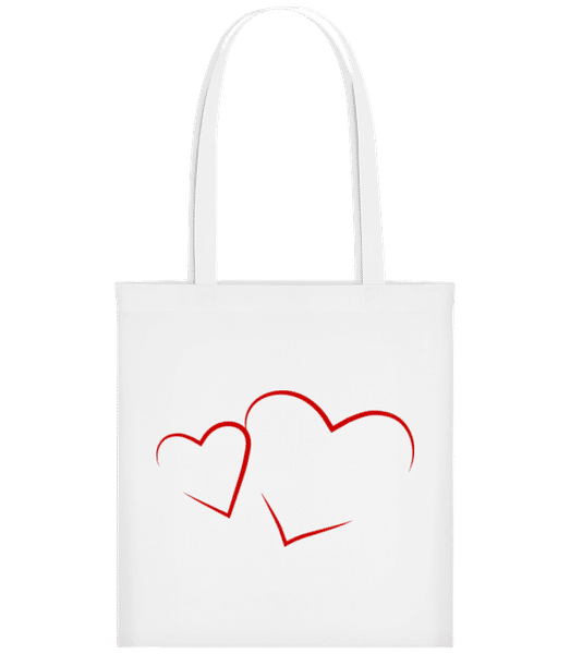 Aperçu: Cœurs - Tote Bag - Blanc - Devant
