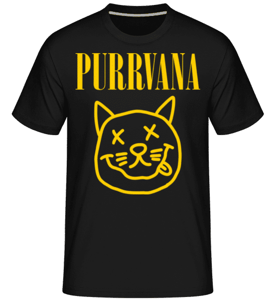 Aperçu: Purrvana -  T-Shirt Shirtinator homme - Noir - Devant