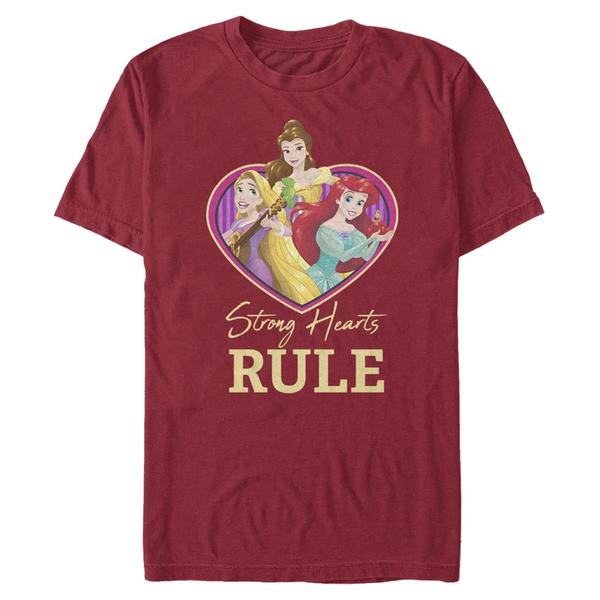 Aperçu: Disney - Princesses Disney - Skupina Strong Hearts Rule - Homme T-shirt - Cerise - Devant Aperçu: Disney - Princesses Disney - Skupina Strong Hearts Rule - Homme T-shirt - Cerise - Devant