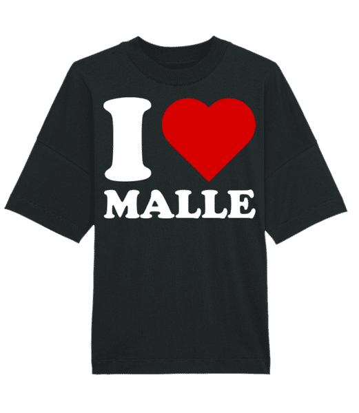Preview: I Love Malle - Unisex Organic Oversize T-Shirt Stanley Stella 2.0 - Black - Front