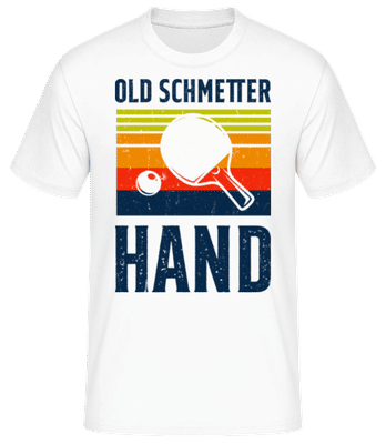 Old Schmetter Hand - Männer Basic T-Shirt - Weiß - Vorne