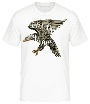 Home Of The Brave - Camiseta básica para hombre - Blanco - delante