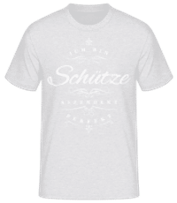 Ich Bin Schütze Aszendent Perfekt - Männer Basic T-Shirt - Grau meliert - Vorne
