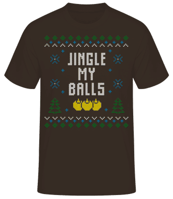 Jingle My Balls - Pánske basic tričko - Hnedá - Predné